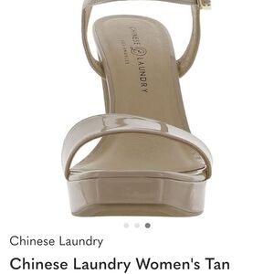 Chinese Laundry Women's Beige Platform Sandals